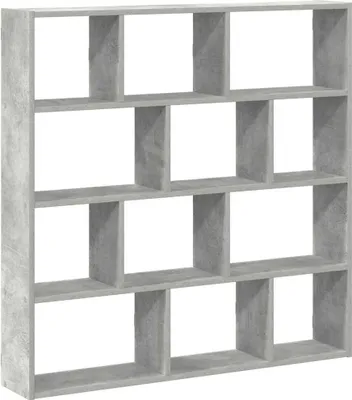 Produktbild von Würfelregal 12 Fächer Betongrau Holzwerkstoff