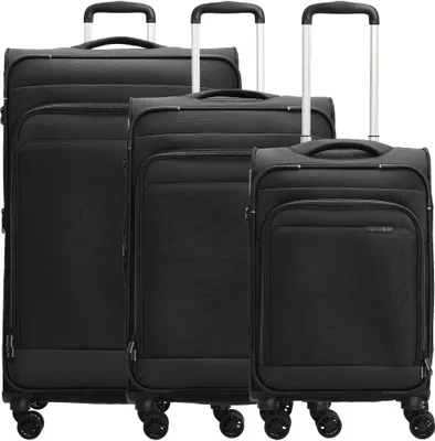 Produktbild von d&n Travel Line 9504 4 Rollen Kofferset 3-teilig mit Dehnfalte