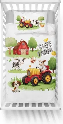 Zdjęcie produktu dla Pościel, pościel dziecięca, bawełna 90x120 5509a Farma