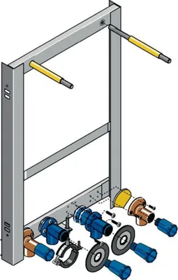 Produktbild von Geberit Huter Montageelement Haengespeicher für Klinger Fernwaermespeicher, Trockenb., 1 Stk.