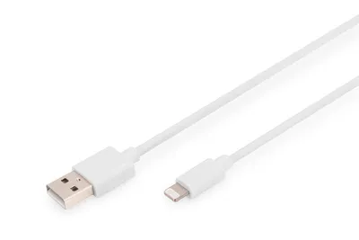 Obrázek produktu pro DIGITUS USB Kabel 2.0 A St. -> Lightning St., MFI 2M weiß