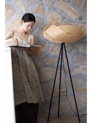 Immagine prodotto di Lampada da terra in bambù Asianliving fatta a mano - Kaia D55xH160cm