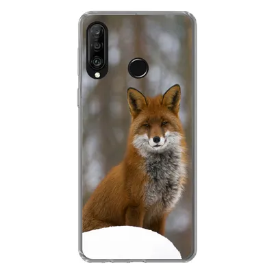 Produktbild von MuchoWow® Handyhülle Schutzhülle Hülle für Huawei P30 Lite Fuchs - Wald - Rot Silikon Softcase Handy Hülle - Handyhülle