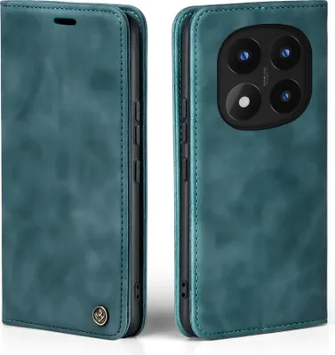 Produktbild von Handy Hülle für Xiaomi Redmi Note 14 Pro 5G / Pro+ 5G Klapphülle Bookcase Flip Cover Handy Tasche Etui Farbe: Petrol