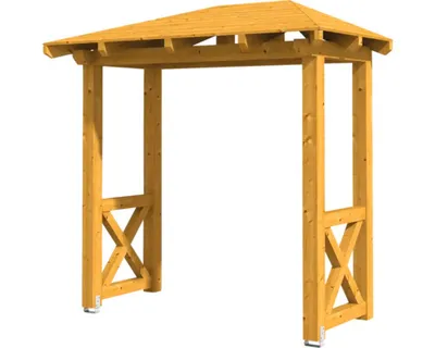 Produktbild von SKAN HOLZ Vordach Wismar 4 eiche hell 258x126 cm