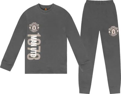 Image de Manchester United FC - Pyjama avec pantalon long pour garçon GF1299 (110) (Gris)