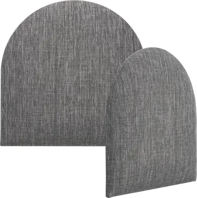 Produktbild von VOX SOFO Polsterpaneel Bogenform 30x30 cm - Grau Melange, Wandkissen gepolstert, Akustikpaneel, Kopfteil Bett, Wandgestaltung, Weich (1 Stück)