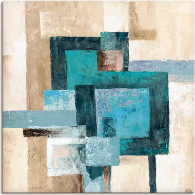 Produktbild von ARTland Leinwandbild Abstrakte Karos Größe: 70x70 cm