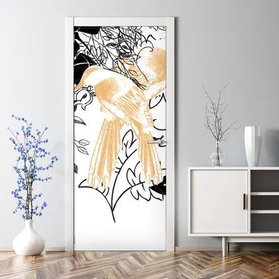 Produktbild von Dekorative Türtato Wandtattoo Aufkleber selbstklebend Klebefolie Türposter Bunte Papageien 70 x 200 cm