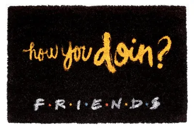 Produktbild von Kokosmatte Fußmatte Friends How Do You Doin? - Schmutzfangmatte 40x60 cm - Lustige Türmatte für Innen