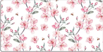 Produktbild von Schreibtischmatte Tischunterlage 100x50 cm Mauspad - Subtile Blumen