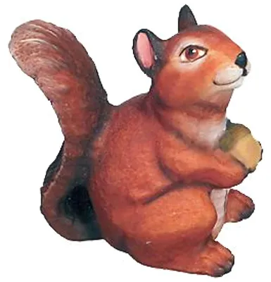 Holzeichhörnchen 12 cm handbemalt Krippenfigur