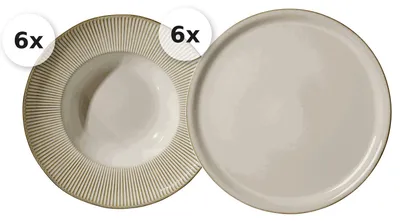 Produktbild von Pizza- & Pastateller-Set 12 tlg. Nerano