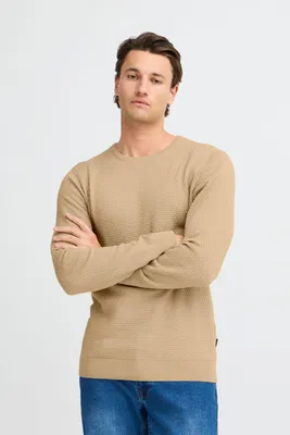 Immagine prodotto di Blend BHREDHILL maglia da uomo pullover a maglia fine con polsini a costine collo rotondo 100% cotone vestibilità regolare