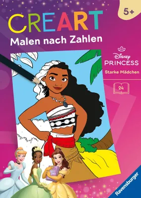 Produktbild von CreArt Malen nach Zahlen ab 5 Disney Prinzessinnen - Starke Mädchen