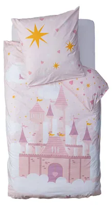 Produktbild von Kinderbettwäsche rosa CHATEAU, 140 x 200 cm