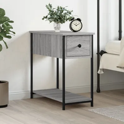 Obrázok produktu pre vidaXL Nočný stolík Grey Sonoma Oak 30x60x60 cm Materiál dreva