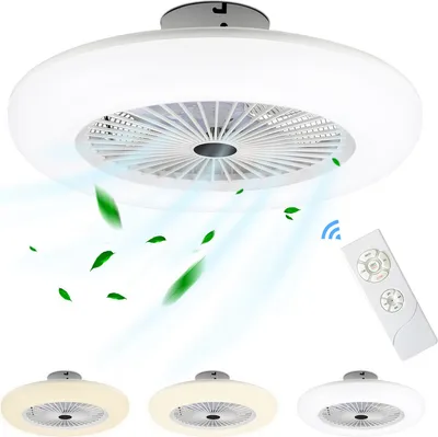 Immagine prodotto di TolleTour ventilatore da soffitto 80W 3 velocità luce/ventilatore commutabili separatamente per soggiorno sala da pranzo camera da letto