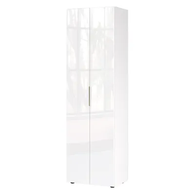 Produktbild von Garderobenschrank 2-türig mit Glasfront weiß GENEVA-01