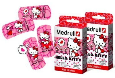 Zdjęcie produktu dla Plastry na skaleczenia dla dzieci "Sensitive" z motywami Hello Kitty, 20 sztuk