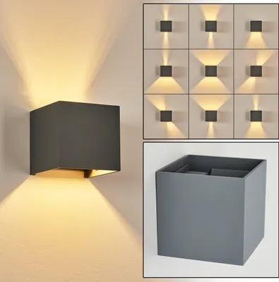 Produktbild von Vaccina »Vaccina« moderne Wandlampe aus Metall in Grau