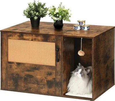 Image de Maison pour chat - Panier pour chat - Cage pour chat - Maison-cage pour chat - Panier-cage pour chat - Cage pour chat