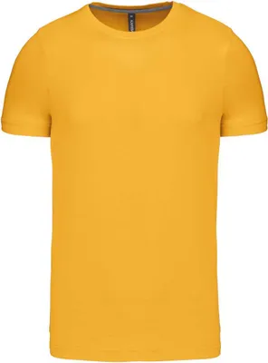 Produktbild von Kariban Herren T-Shirt Kurzarm Crew Neck Baumwolle Top Sommer Shirts, Größe:XL, Farbe:Gelb