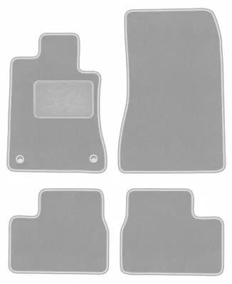 Obrázok produktu pre Velúrové autokoberce pre: BMW 3 E30 1982-1994 (sedan/kombi) – sada 4 ks, sivé, na mieru – Wielganizator OSLO
