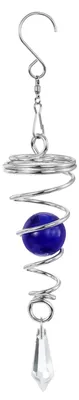 Dekorative Windspinner-Kugel, 20,3 cm, marineblau, mit Drehhaken