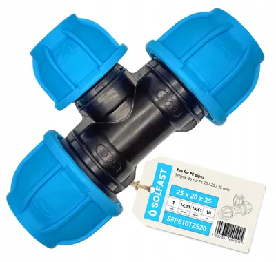 Obrázek produktu pro SOLFAST Závitový T-kus PE 25/20/25 mm pro zavlažování