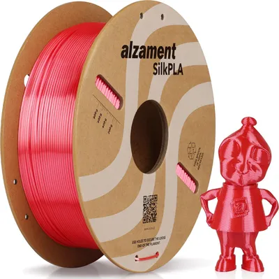 Produktbild von 3D-Drucker Filament PLA Seide, Rot, 1 kg, 1,75 mm Durchmesser (Toleranz ±0,02 mm)