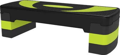 Produktbild von Steppbrett Aerobic-Stepper höhenverstellbar mit 3 Stufen (10/15/20 cm) Fitness Heimtrainer für Indoor Outdoor Belastbarkeit bis 150 kg Grün