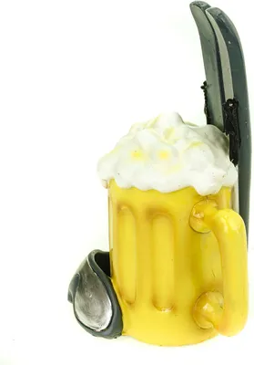 Produktbild von Funny Spardose - Wintersport "Aprés-Ski" Bierglas mit Ski mit Pfropfen