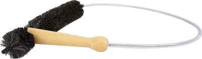 Produktbild von Pullach Hof Heizkörperbürste kurzer Kopf | Reinigungsbürste Bürste für Heizkörper | mit Ziegenhaar Borsten | Kunststoff ummantelter Edelstahldraht | Länge 115 cm mit kurzen Brüstenkopf ca. 23,5 cm