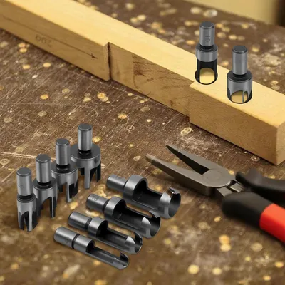 Produktbild von 8 tlg Holzdübelbohrer Zapfenschneider Sechskantschaft Holz Bohrer.
