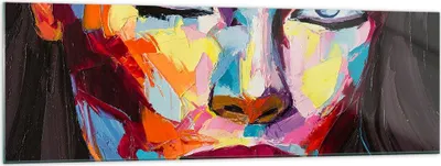 Produktbild von Bilder auf glas - Mädchen Gesicht - 160x50cm - Glasbilder - Wandbilder - Kunstdruck - zum Aufhängen bereit - Wanddekoration aus Glas - Glas Bilder - Wandbild auf Glas - Einteilig - GAB160x50-3471
