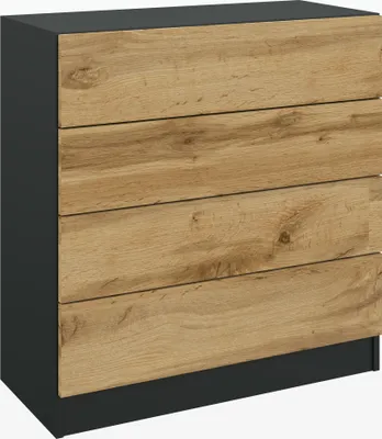 Produktbild von Kommode "Vaasa" 4 SK schwarz-eiche