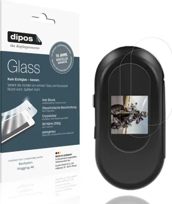 Produktbild von 2x Schutzfolie für Baobylon Vlogging 4K - Anti-Shock 9H Folie dipos Glass Kunststoffglas