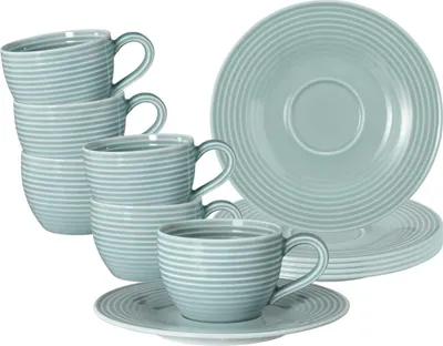 Produktbild von Seltmann Weiden Beat Arktisblau Espressotasse + Untertasse 6er Set