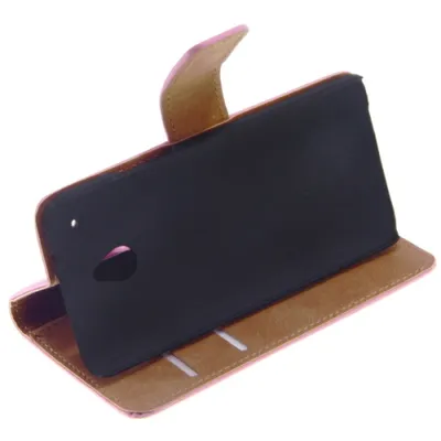Produktbild von Book Case Handyhülle für HTC M4 Mini Rosa Leder 4250710542529