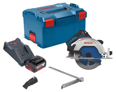 Image de Scie circulaire sans fil Bosch GKS 18V-68-2 18 V 190 mm sans balais + 1 batterie 4,0 Ah + chargeur + L-Boxx