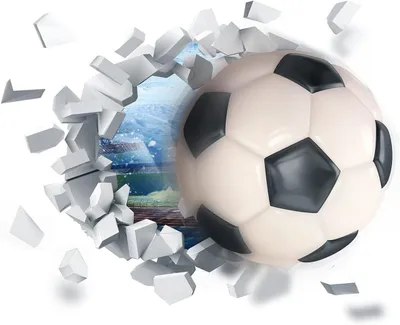 Imagen del producto de Calcomanía 3D de fútbol, diseño colorido, decorativa, ideal para habitaciones infantiles