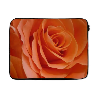 Produktbild von MuchoWow® Laptop Hülle 15 Zoll Rose - Blumen - Orange Laptoptasche - Laptoptasche - Sleeve - Rundum-Schutz