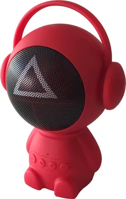 Imagen del producto de Altavoz Bluetooth triangular mini, rojo, inalámbrico, con Bluetooth 5.0