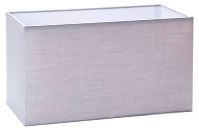 Stoff-Lampenkap E27 rechteckig 32x16x18 cm grau