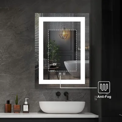 Obrázok produktu pre IREDA kúpeľňové zrkadlo s LED osvetlením, 80 x 60 cm