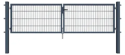 Produktbild von Doppelstabmatten Gartentor Doppeltor Basic 6/5/6 mm Anthrazit