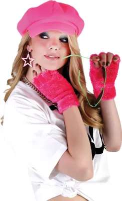 Produktbild von Flauschhandschuhe neonpink