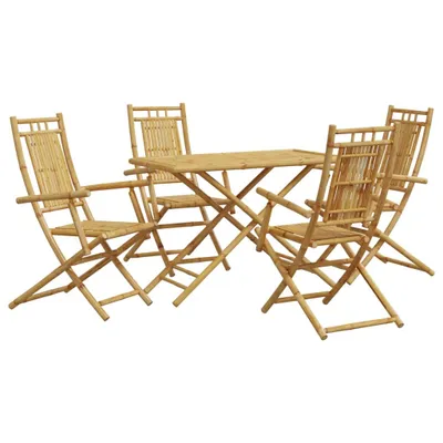 Produktbild von 5-tlg. Garten-Essgruppe Bambus