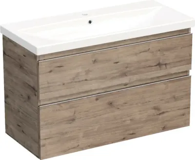 Obrázek produktu pro Koupelnová skříňka s umyvadlem Jungborn TRENTA 100 cm dub wellington